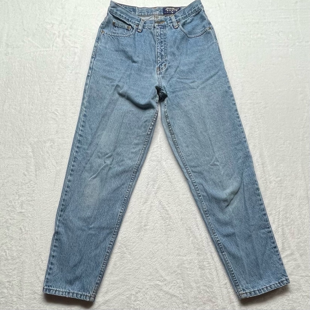 Vintage Eddie Bauer Denim Jeans Women’s High Rise Tapered Leg Blue Sz 26” Waist